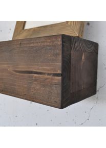 Hanah Home, Regal, Rafect Two Decorative Wooden Wall Shelf (13 x 11 x 60 cm)