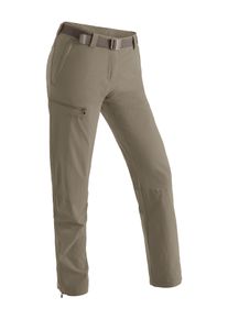 Funktionshose Maier Sports "Inara slim", Damen, Gr. 38, Normalgr&ouml;&szlig;en, beige (dunkelbeige), 90% Polyamid, 10% Elasthan, Hosen Funktionshose, Herren Wanderhose, atmungsaktive Outdoor-Hose, 4 Taschen, Slim Fit