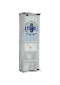 Vcm Medizinschrank Omal XXL Grau zum H&auml;ngen B/H ca. 31x92 cm