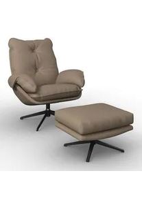 Sessel Andrea Lederlook Braun Drehbar