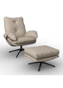 Sessel Andrea Lederlook Beige Drehbar