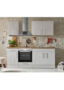 respekta K&uuml;chenblock Anton Landhaus ohne Ger&auml;te ca. 210 cm Wei&szlig;