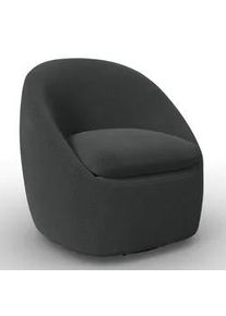 Sessel Dora Chenille Schwarz drehbar