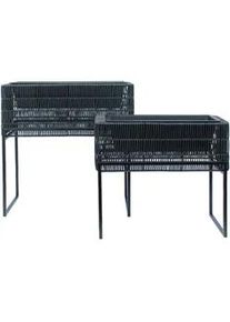 &Uuml;bertopf-Set Fauna Schwarz, 2er Set