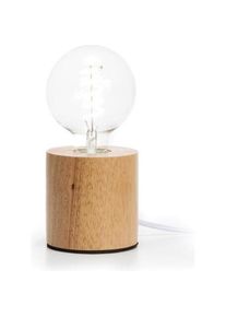 Velleman, Tischlampe, Dekorativer Lampenfuss - Eiche - Zylinderform - E27 (E27)