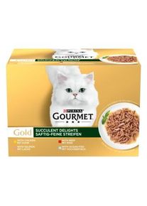GOURMET Gold M&eacute;lange de fines et juteuses aiguillettes 96x85g