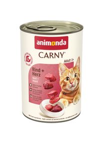 6x400g animonda Carny Adult Rind und Herz