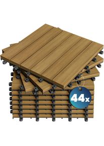 Casaria Zestaw 44 drewnianych płytek eukaliptusowych 30x30cm