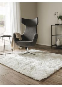 benuta Nest Whisper Blanco 150x150 cm - Alfombra quadrada