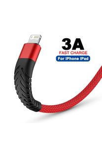 3A Fast Charging USB Cable for iPhone 14 13 12 11 Pro Max Xs X XR 6 6s 7 8 Plus iPad Mini Mobile Phone Charger Cord Data Wire 3m