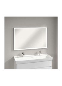 Villeroy & Boch Villeroy und Boch Subway 3.0 Spiegel A4631200 mit Beleuchtung, Touch Sensor, Aluminiumrahmen, 120 x 75 x 4,75 cm, Wei&szlig; matt