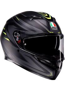 AGV K3 Syth S26, kask pełnotwarzowy , kolor: Matowy Czarny/Neonowyowy-Ż&oacute;łty , rozmiar: XL