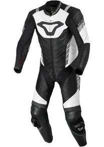 Macna Varshall, leather suit 1pcs. perforated , color: Black/White/Grey , size: 50