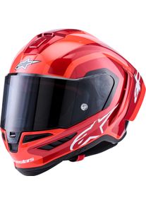 Alpinestars S-R10 Arius, full face helmet , color: Red/Dark Red/White/Carbon , size: XXL