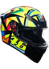 AGV K1 S Soleluna 2017 S26, casque int&eacute;gral , couleur: Noir/Jaune N&eacute;on/Bleu/Rouge , taille: M