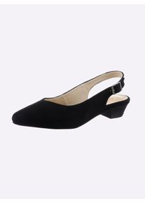 Andrea Conti Dames Slingpumps van microgaren in zwart ,maat 41, Witt, 100% Microvezel