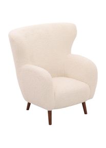 Livetastic Sessel, Wei&szlig;, Textil, Kautschukholz, massiv, 90x98x88 cm, Wohnzimmer, Sessel, Sonstige Sessel