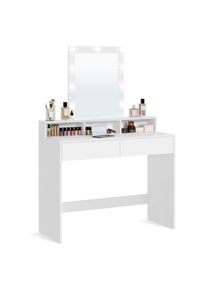Boxxx Schminktisch, Wei&szlig;, Holzwerkstoff, 2 Schublade(n) Schubladen, Wange, 40x145x100 cm, Schlafzimmer, Schminktische