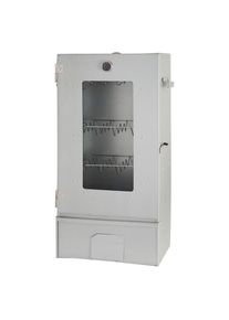 Atrigo R&auml;ucherofen, Grau, Metall, 44x80x28 cm, hitzebest&auml;ndiges Geh&auml;use, Tragegriffe, Thermometer in der T&uuml;r, H&auml;ngeregale, Grills