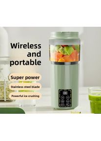 USB Rechargeable Portable Juicer Digital Display Strong Blender Ice Crusher for Home Outdoor
