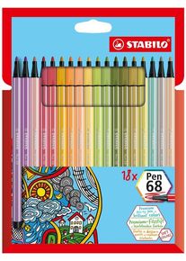 Stabilo Pen 68 - Felt-tip pen - Set of 18 pieces