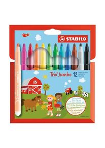 Stabilo Trio Jumbo - Felt-tip pen - Set of 12 pieces