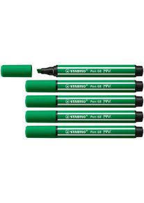 Stabilo Pen 68 MAX - Felt-tip Pen With Thick Chisel Tip - Emerald Green