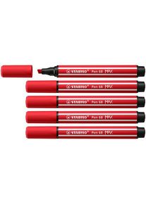 Stabilo Pen 68 MAX - Felt-tip pen with thick chisel tip - carmine red