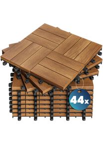 Casaria Płytki drewniane mozaika akacjowa z certyfikatem FSC zestaw 44 30x30cm