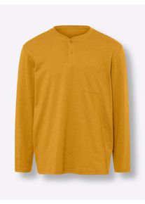 Herren Schlafanzug-Shirt ocker Gr&ouml;&szlig;e 60/62