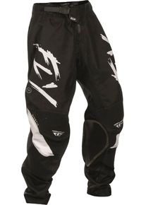 Fly Racing Kinetic Stoke, pantalon textile pour jeunes , couleur: Noir/Blanc , taille: 18