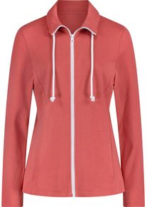 Damen Sweatjacke aus Interlock-Jersey, formstabil grapefruit Gr&ouml;&szlig;e 38