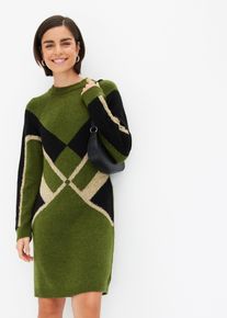 bonprix Strickkleid mit Glitzereffekt, gr&uuml;n