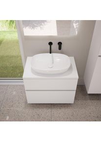 evineo ineo5 evo Meuble bas l: 80 cm, 2 tiroirs, vasque ineo3 l: 60 cm blanc,, BE0957WM+BE0963WM+BE0929WH,