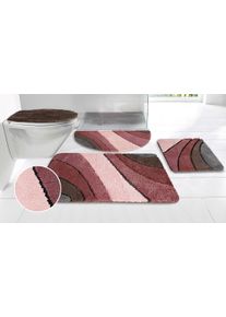 Badematte OTTO HOME "Josie, Badvorleger, Badezimmer Teppich" Gr. 61, beere, H:20mm, Polyester, Badematten, Badematte, Badteppich, Badematten, rechteckig, rund & als 3-tlg. Set erh&auml;ltlich