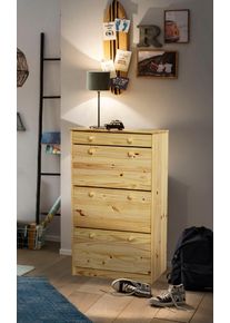 M&ouml;bilia Schuhschrank M&Ouml;BILIA, beige (natur), B:80cm H:128cm T:27cm, Massivholz, Schr&auml;nke, Schuhschrank, gefertigt aus massivem Kiefernholz