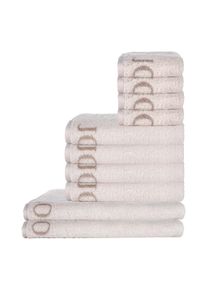 Handtuch JOOP "Handtuch Classic 10er Pack", beige (creme), B:50cm, Obermaterial: 100% Baumwolle CO., Handt&uuml;cher, Handtuch