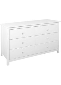 M&ouml;bilia Schubkastenkommode M&Ouml;BILIA "Salgen", wei&szlig;, B:130cm H:80cm T:45cm, Massivholz, Sideboards, Schubkastenkommode, im Landhaus-Stil