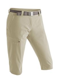 Caprihose Maier Sports "Inara slim 3/4", Damen, Gr. 36, Normalgr&ouml;&szlig;en, braun (hellbraun), 90% Polyamid, 10% Elasthan, Hosen Caprihose, Damen Wanderhose, atmungsaktive Outdoorhose, 3/4 Hose mit 3 Taschen