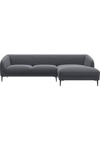 Ecksofa FLEXLUX "Belle Designsofa, L-Form, B/T 288/149 cm", grau (soft grau), B:288cm H:74cm T:149cm, 100% Polyester, Sofas, Ecksofa, Skandinavisches Design, In hochwertiger Verarbeitung