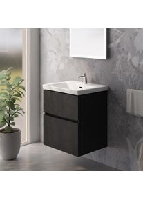 Villeroy & Boch Villeroy & Boch Subway 3.0 Lavabo avec meuble bas evineo ineo5 evo l: 58 cm, 2 tiroirs, avec poign&eacute;e encastr&eacute;e,, 4A706001+BE0723BM,