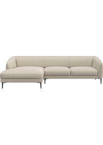 Ecksofa FLEXLUX "Belle Designsofa, L-Form, B/T 288/149 cm", wei&szlig; (sanftes wei&szlig;), B:288cm H:74cm T:149cm, 100% Polyester, Sofas, Ecksofa, Skandinavisches Design, In hochwertiger Verarbeitung