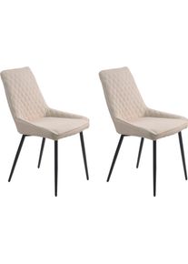 M&ouml;bilia Polsterstuhl M&Ouml;BILIA, beige (beige, schwarz, beige), B:52cm H:86cm T:56cm, St&uuml;hle, Polsterstuhl