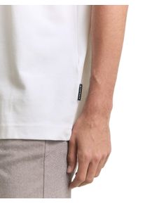 T-Shirt Tom Tailor, Herren, Gr. S, wei&szlig;, Single Jersey, Obermaterial: 95% Baumwolle, 5% Elasthan, unifarben, regular fit normal, Rundhals, Shirts T-Shirt, mit Pique Struktur