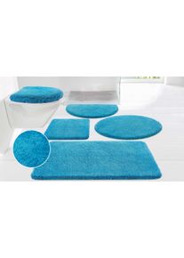 Badematte OTTO HOME "Merida, Badvorleger, Badezimmer Teppich" Gr. 6, aqua, H:32mm, Kunstfaser, Badematten, Badematte, Badteppich, Uni Farben, rechteckig, rund & als 2-tlg. Set erh&auml;ltlich