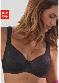 Entlastungs-BH Nuance, Damen, Gr. 85, Cup E, schwarz, Spitze, Obermaterial: 85% Polyamid, 15% Elasthan, BHs Entlastungs-BH, mit B&uuml;gel und breiten Tr&auml;gern f&uuml;r einen optimalen Komfort