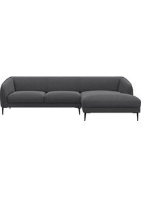 Ecksofa FLEXLUX "Belle Designsofa, L-Form, B/T 288/149 cm", grau (dervit grau), B:288cm H:74cm T:149cm, 100% Polyester, Sofas, Ecksofa, Skandinavisches Design, In hochwertiger Verarbeitung