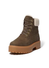 Winterboots Timberland "STONE STREETMID WARM LINED WATERPROOF BOOT", Damen, Gr. 42, schwarz braun full grain, Leder, Schuhe Winterboots, Snowboots, Winterstiefel, Winterschuhe, wasserdicht und gef&uuml;ttert