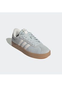 Sneaker adidas Sportswear "VL COURT 3.0", Damen, Gr. 41, grau (wonder silber, sanftes wei&szlig;, gum 3), Leder, Synthetik, Schuhe Sneaker, inspiriert vom Design des adidas samba, Topseller