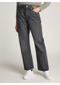 Straight-Jeans Tommy Hilfiger "CLASSIC STRAIGHT RW", Damen, Gr. 30, L&auml;nge 30, nea, Denim/Jeans, Obermaterial: 100% Baumwolle, unifarben, straight fit kn&ouml;chellang, Jeans Straight-Jeans, mit Logo-Badge, in Kn&ouml;chell&auml;nge